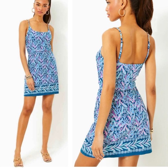 Lilly Pulitzer Dresses & Skirts - Lilly Pulitzer Cannavale Dress Barton Blue Star Gazing Engineered Knit Dress XL